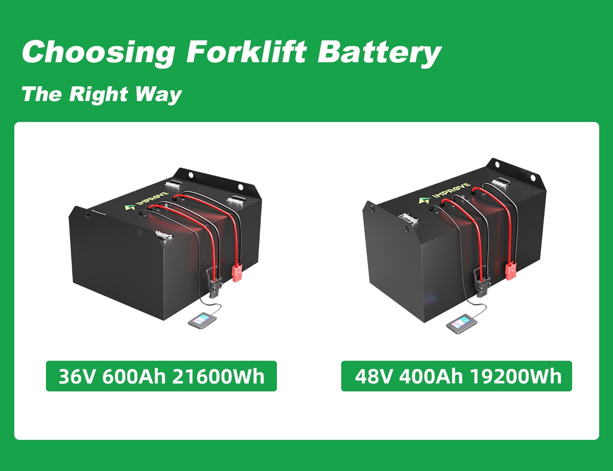 IMPROVE LiFePO4 Forklift Battery, 36V and 48V series.